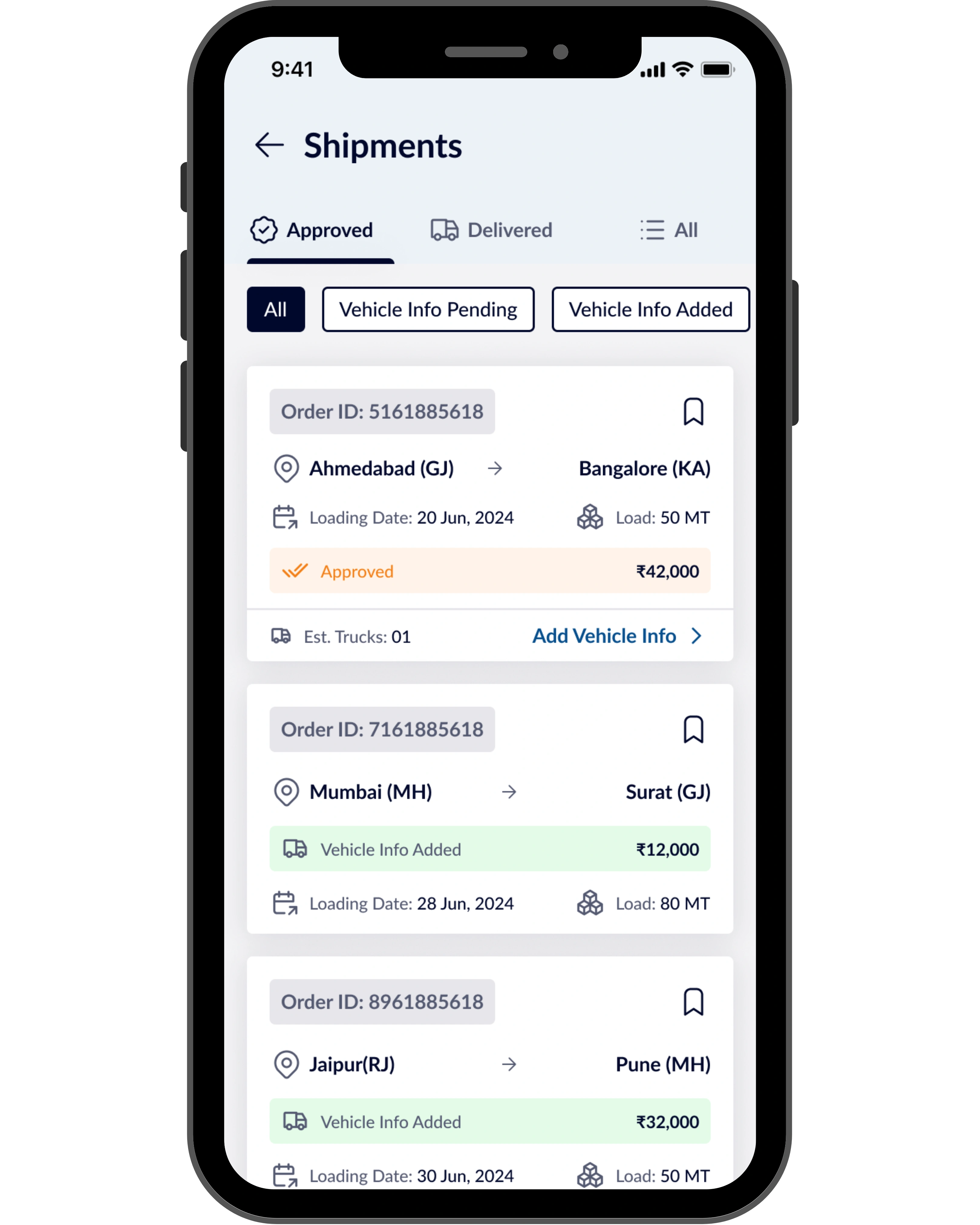 BSB Logistic App Screen 5
